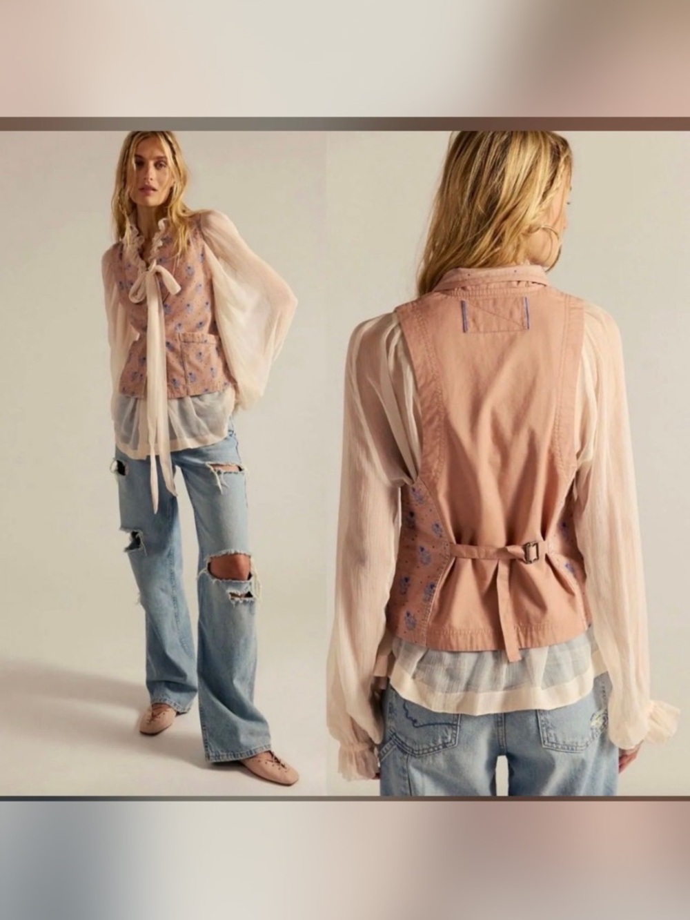 Free People We The Free Noir Night Printed Vest - SOLD OUT #018